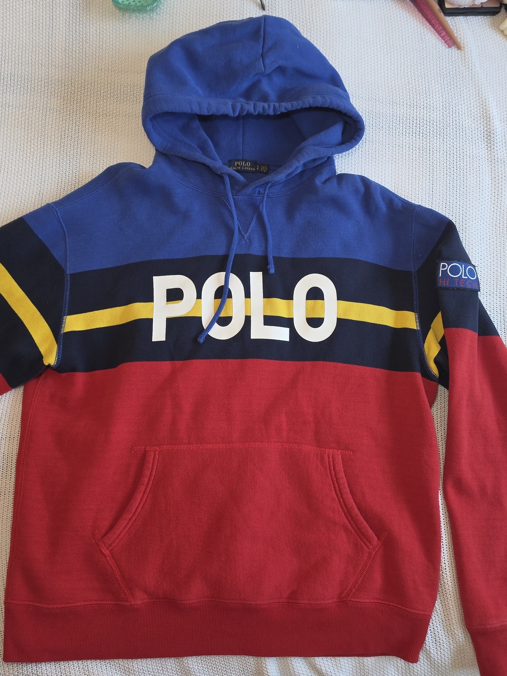 Polo by Ralph Lauren Blue & Red Colorblock Hoodie